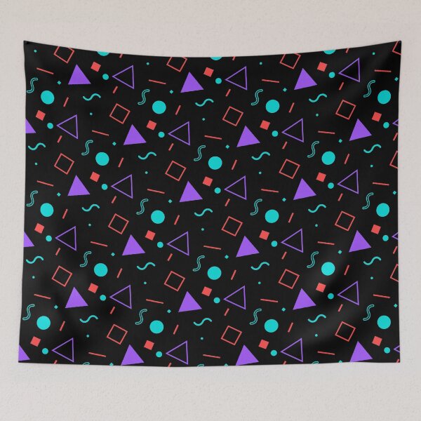 Item preview, 90s Retro Neon Purple Colorful Memphis Pattern  designed and sold by EvergreenMotifs.