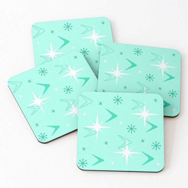 Item preview, 1950s Retro Art Boomerangs Mint Green designed and sold by thepixelgarden.