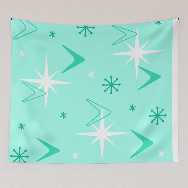 Item preview, 1950s Retro Art Boomerangs Mint Green designed and sold by thepixelgarden.