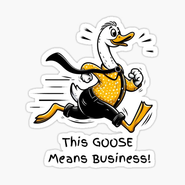 Artikel-Vorschau von Laufende Gans - Diese Gans meint es ernst - Polka Dot Minimalistische Tierkunst, designt und verkauft von BeaverFriends.