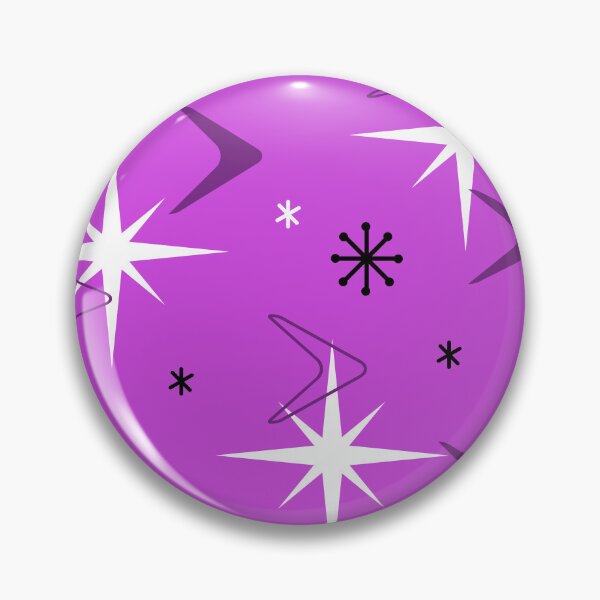 Item preview, 1950s Retro Art Boomerangs Purple designed and sold by thepixelgarden.