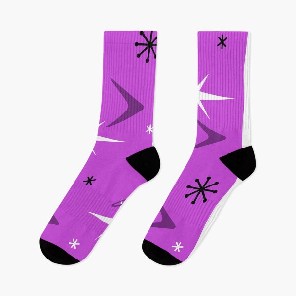 Item preview, 1950s Retro Art Boomerangs Purple designed and sold by thepixelgarden.