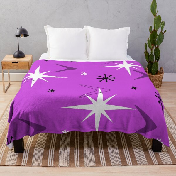 Item preview, 1950s Retro Art Boomerangs Purple designed and sold by thepixelgarden.