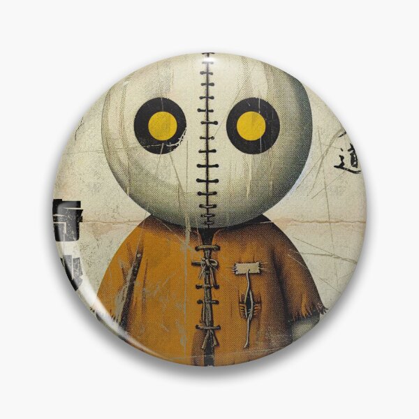 Item preview, Vintage Creepy Doll with Japanese Text | Horror Art Design designed and sold by IAPICTURE.