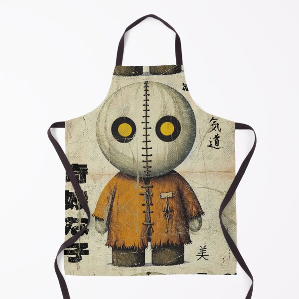 Item preview, Vintage Creepy Doll with Japanese Text | Horror Art Design designed and sold by IAPICTURE.