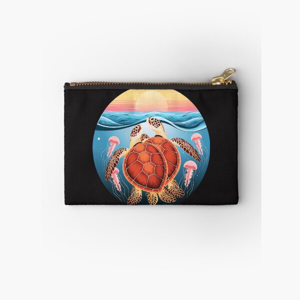 Item preview, Romantic Sea Turtles Mating At Sunset Ocean Scene designed and sold by elynne9.