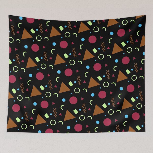 Item preview, 90s Retro Vintage Colorful Geometry Memphis Party Pattern  designed and sold by EvergreenMotifs.