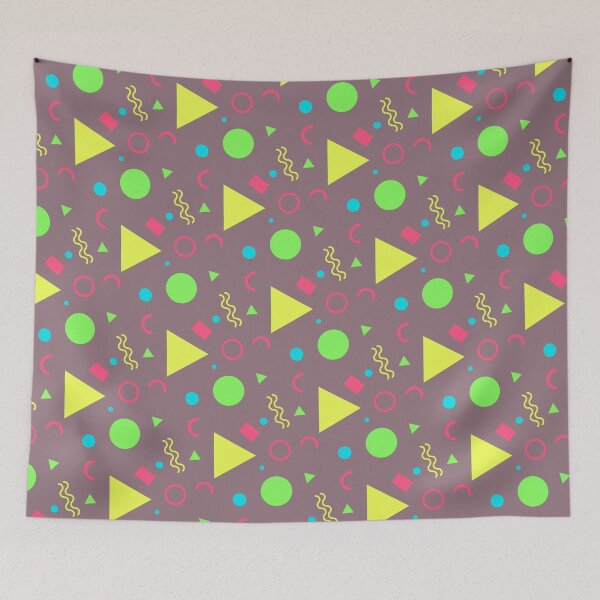 Item preview, Colorful Retro Geometry Memphis Vintage Party Pattern  designed and sold by EvergreenMotifs.