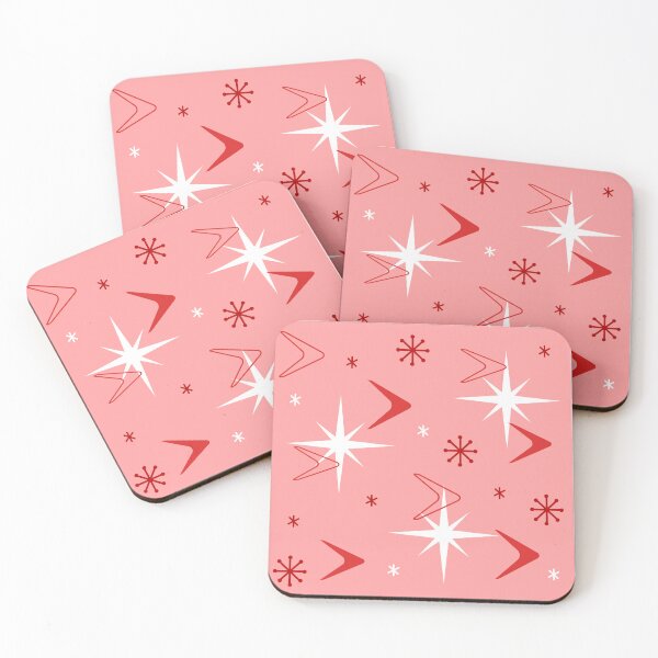 Item preview, 1950s Retro Art Boomerangs Salmon Pink designed and sold by thepixelgarden.