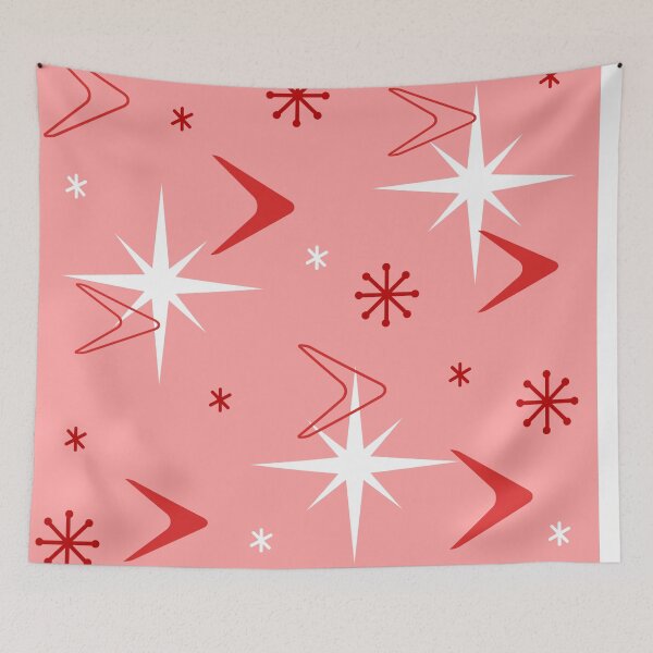 Item preview, 1950s Retro Art Boomerangs Salmon Pink designed and sold by thepixelgarden.