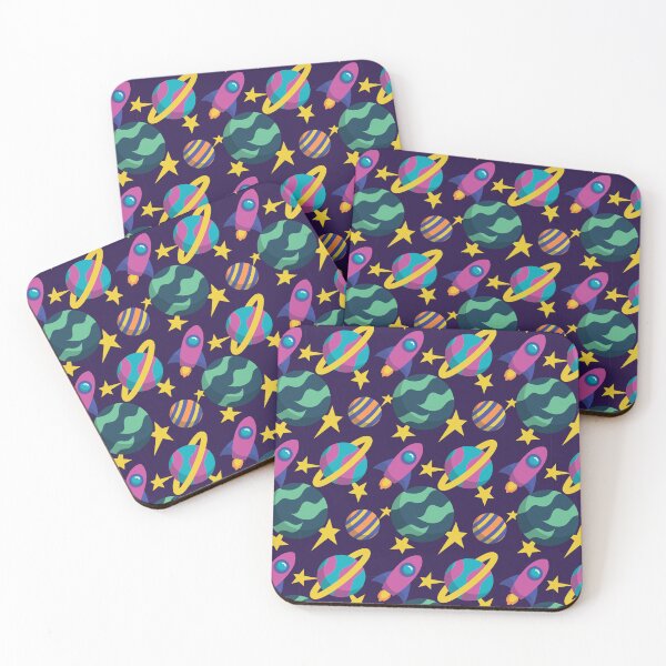 Item preview, Space Explorer Teal & Purple Pattern designed and sold by LeftNWrite.