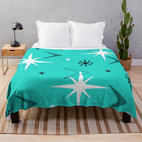 Item preview, 1950s Retro Art Boomerangs Turquoise designed and sold by thepixelgarden.