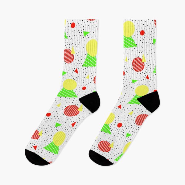 Item preview, Colorful Retro Geometry Memphis Vintage Party Pattern  designed and sold by EvergreenMotifs.