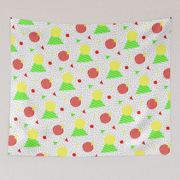 Item preview, Colorful Retro Geometry Memphis Vintage Party Pattern  designed and sold by EvergreenMotifs.