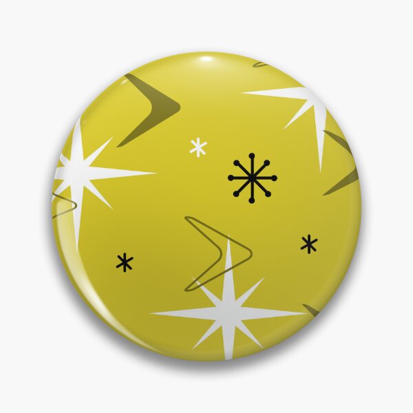 Item preview, 1950s Retro Art Boomerangs Yellow designed and sold by thepixelgarden.