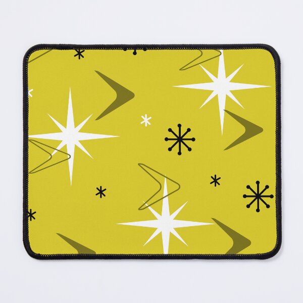 Item preview, 1950s Retro Art Boomerangs Yellow designed and sold by thepixelgarden.