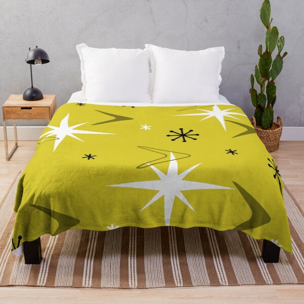 Item preview, 1950s Retro Art Boomerangs Yellow designed and sold by thepixelgarden.