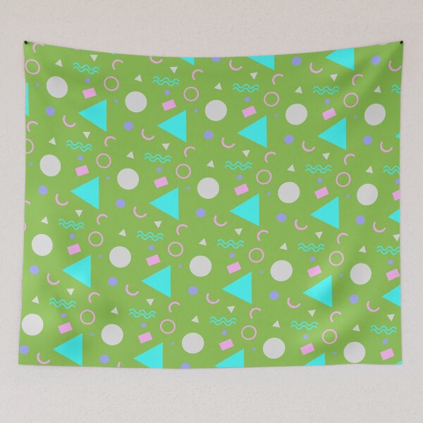 Item preview, 90s Retro Vintage Colorful Geometry Memphis Party Pattern  designed and sold by EvergreenMotifs.