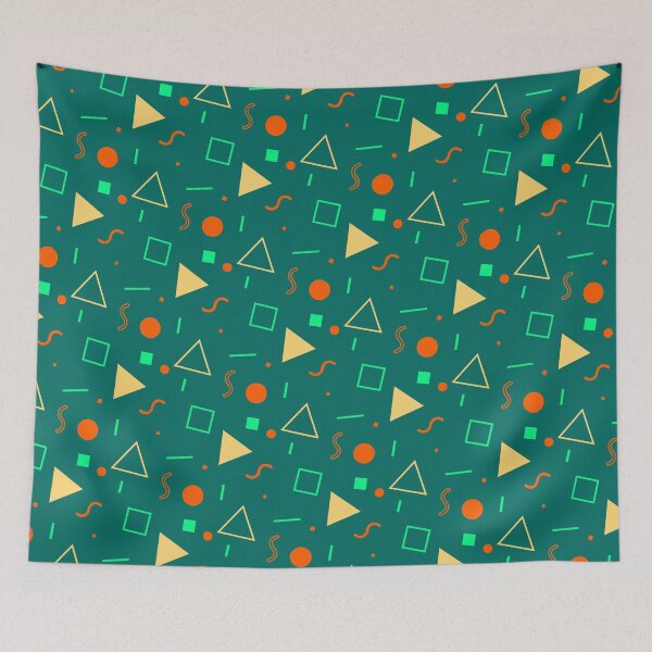 Item preview, 90s Retro Vintage Colorful Geometry Memphis Party Pattern  designed and sold by EvergreenMotifs.