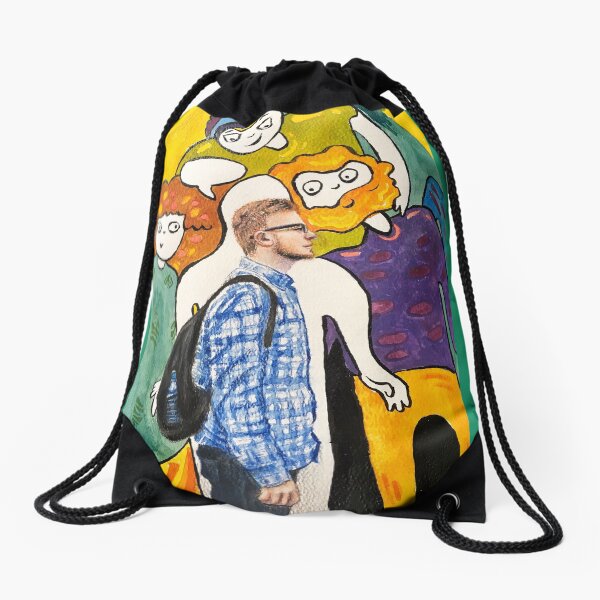 Angels Surround Us Drawstring Bag