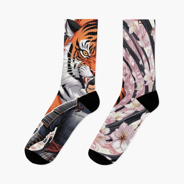 Item preview, Manga-style Samurai Warrior with vibrant Orange Tiger designed and sold by mangature  Lady.