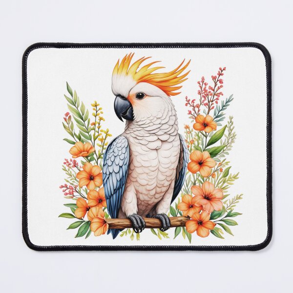 Item preview, Moluccan Cockatoo And Flowers designed and sold by TheAnimalZ00.