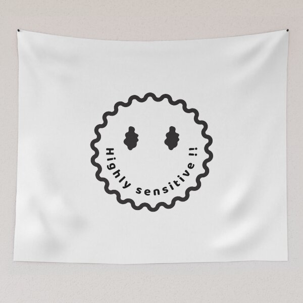 Item preview, Highly Sensitive wavy smile T-shirt  designed and sold by Akira-closet.