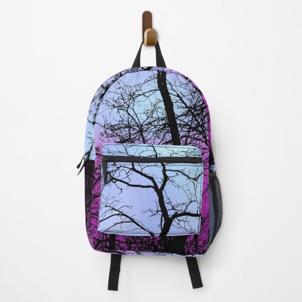 Item preview, Haunting Winter Trees Silhouette at Magenta Sunset with Birds designed and sold by Fredster1966.