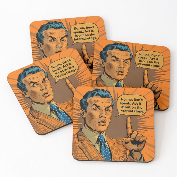 Item preview, DON'T SPEAK!  Comic Book Inspired Illustration, "Don't Speak!, Act it out on the internal stage." designed and sold by AHumanInTheLoop.