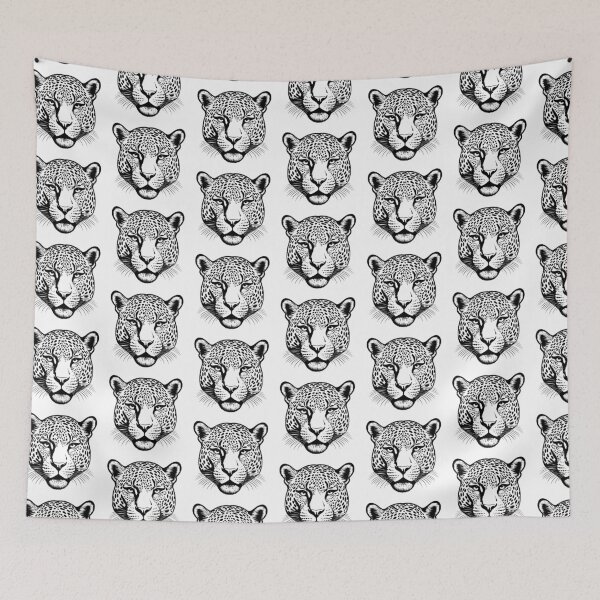 Item preview, Black And White Jaguar Face designed and sold by TheAnimalZ00.