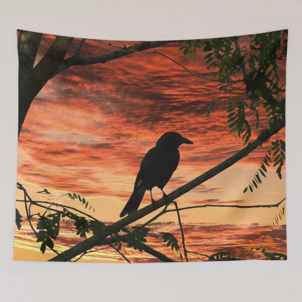 Item preview, Currawong taking in the Sunset designed and sold by Jenny  Dyer.