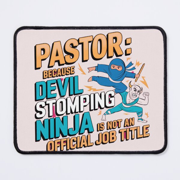 Item preview, Funny Pastor Gifts - Pastor Because Devil Stomping Ninja is Not Official Job Title designed and sold by Heritage Hive Studio.