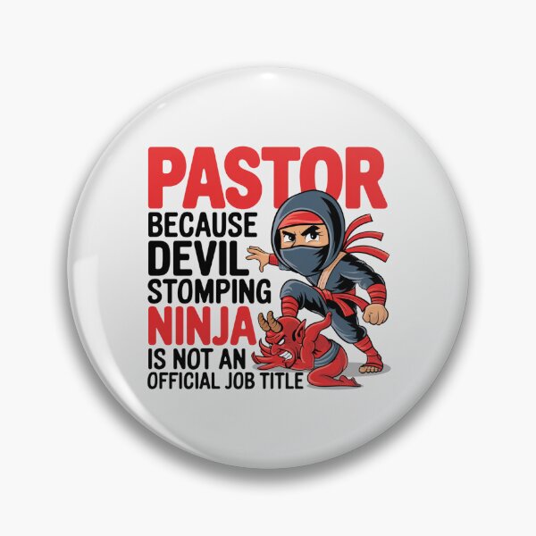 Item preview, Funny Pastor Gifts - Pastor Because Devil Stomping Ninja is Not Official Job Title designed and sold by Heritage Hive Studio.