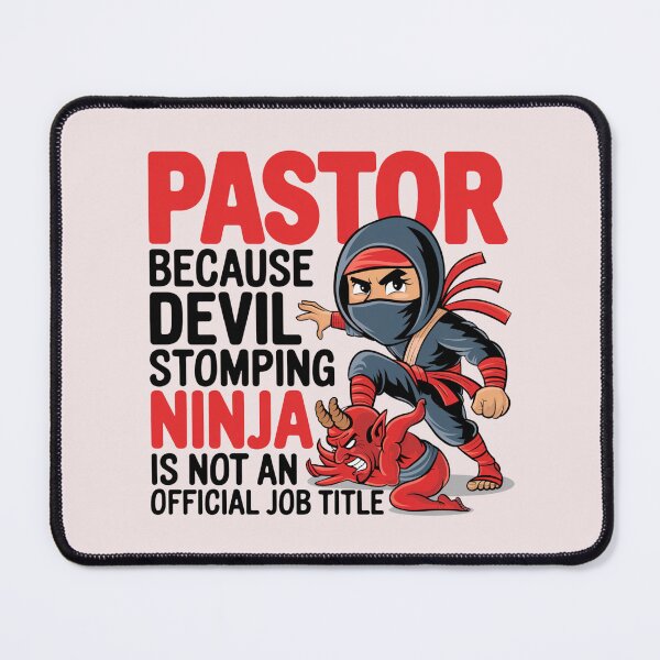 Item preview, Funny Pastor Gifts - Pastor Because Devil Stomping Ninja is Not Official Job Title designed and sold by Heritage Hive Studio.