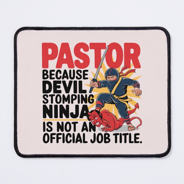 Item preview, Funny Pastor Gifts - Pastor Because Devil Stomping Ninja is Not Official Job Title designed and sold by Heritage Hive Studio.