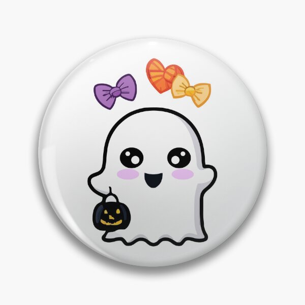 Item preview, Kawaii Halloween Ghost with Jack-o-Lantern designed and sold by LuDLC.