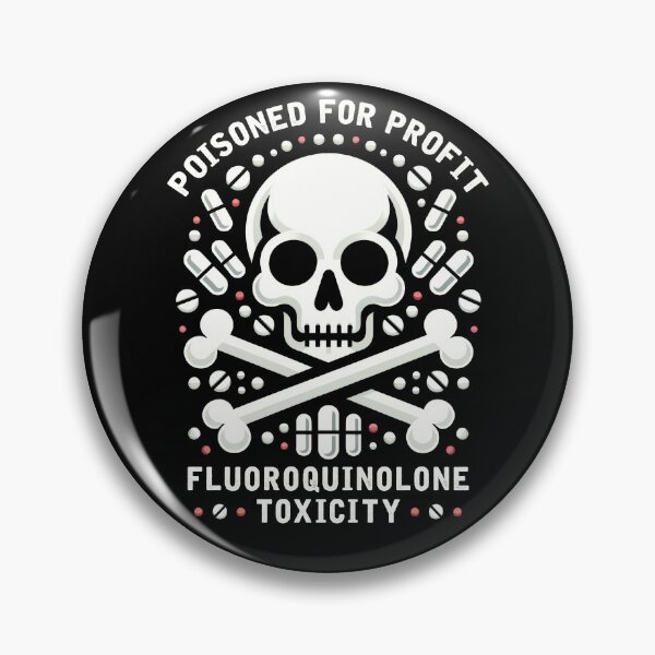 Item preview, Poisoned For Profit Skull - Fluoroquinolone Toxicity Awareness designed and sold by DOLCEINDIGO.