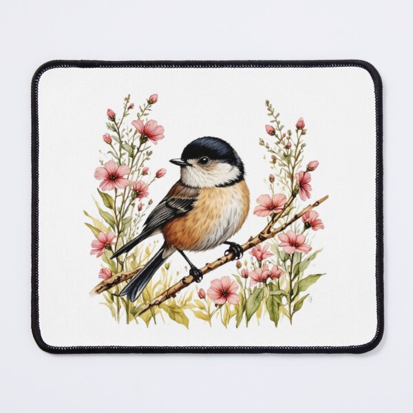 Item preview, Marsh Tit Bird And Flowers designed and sold by TheAnimalZ00.