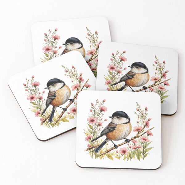 Item preview, Marsh Tit Bird And Flowers designed and sold by TheAnimalZ00.
