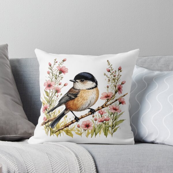 Item preview, Marsh Tit Bird And Flowers designed and sold by TheAnimalZ00.