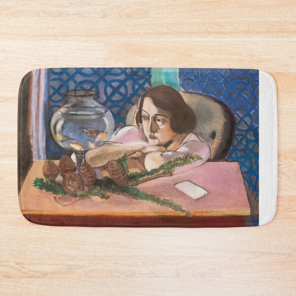 Aperçu de l'œuvre Henri Matisse Femme devant un aquarium, créée et vendue par TeeARTHY.