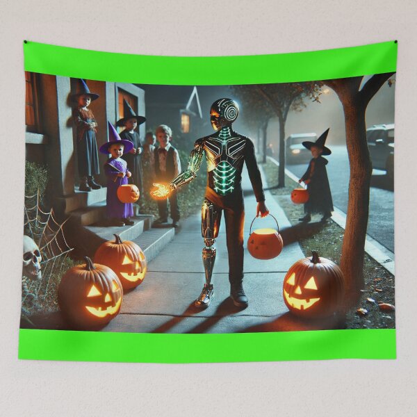 Item preview, The Cyber Trick-or-Treater - A Futuristic Halloween Adventure designed and sold by WheelieGdArt.