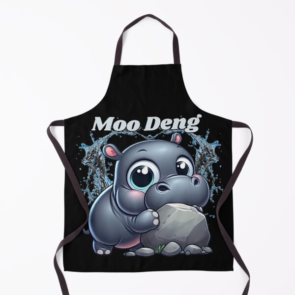 Item preview, Cute Hippo Hugging Rock - Moo Deng Illustration designed and sold by lojadpop.
