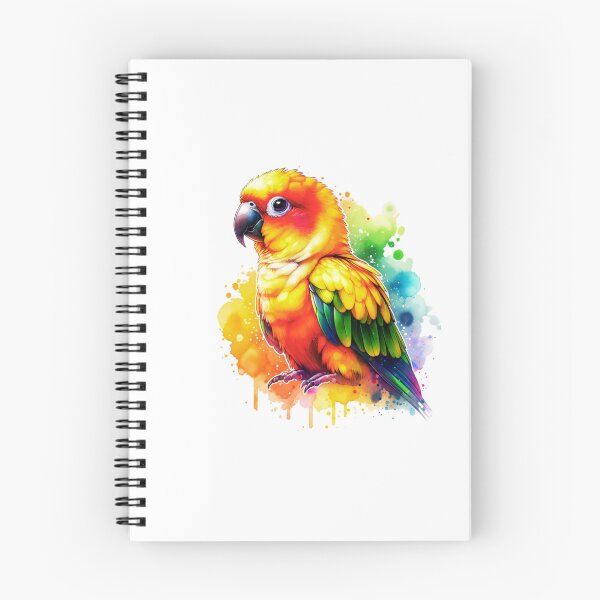 Item preview, Watercolor Sun Conure Bird designed and sold by TheAnimalZ00.