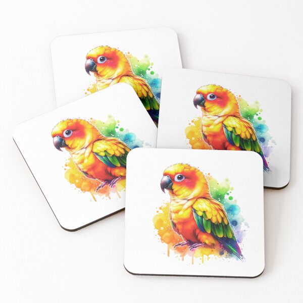 Item preview, Watercolor Sun Conure Bird designed and sold by TheAnimalZ00.