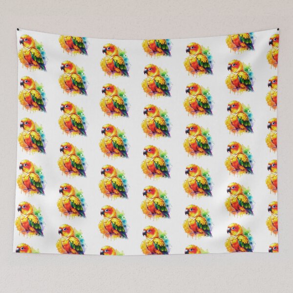 Item preview, Watercolor Sun Conure Bird designed and sold by TheAnimalZ00.