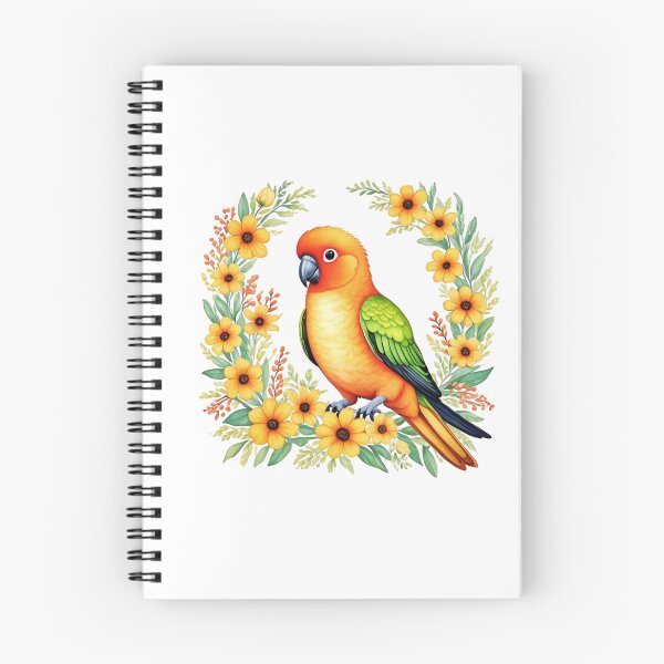 Item preview, Sun Conure Bird And Flowers designed and sold by TheAnimalZ00.