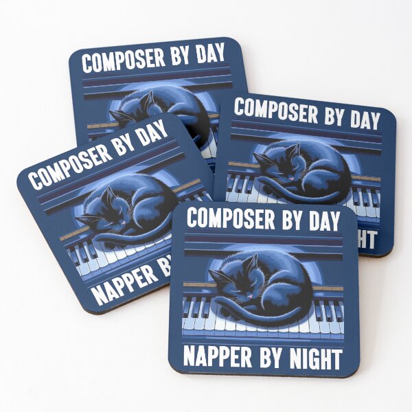 Item preview, Composer Cat Sleeps on the Piano designed and sold by Promoc.