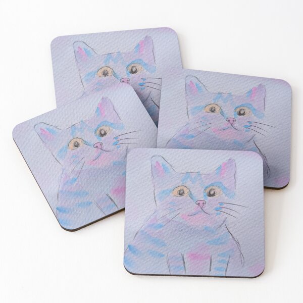 Item preview, Alvin the Cat watercolour portrait designed and sold by ladyberndt.