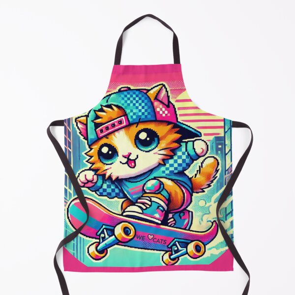 Item preview, Super Cute Vintage Kitty Skater II designed and sold by WeLoveCatss.